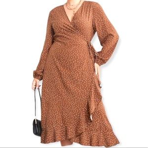 Polka Dot wrap dress - long
